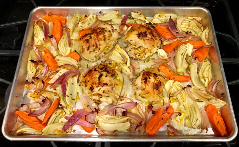 Sheet Pan Roasted Chicken with Fennel, Orange and Rosemary
