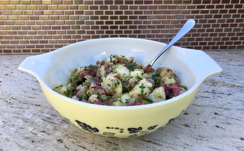Warm Potato Salad with Bacon and Spring Onions