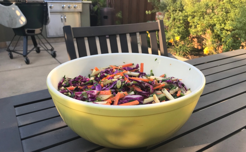 Apple and Red Cabbage Coleslaw with Cider Vinaigrette