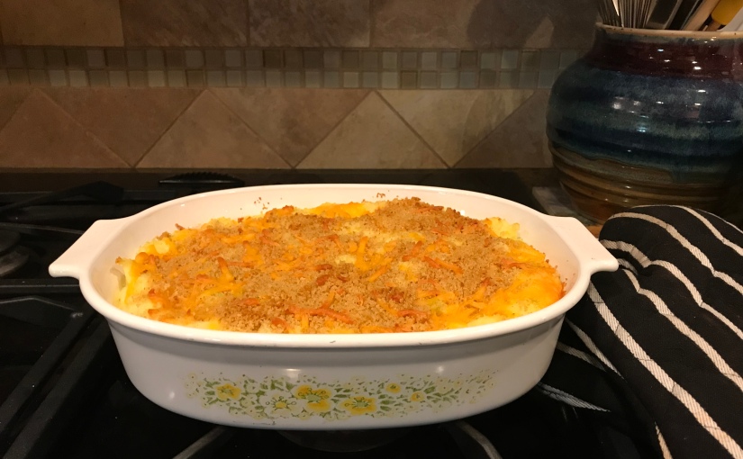 Mashed Potato Casserole with Cheddar and Green Onions